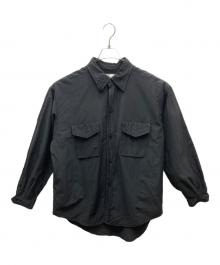 SARTO（サルト）の古着「SILK COTTON PLAIN OVER SHIRT シルクコットンプレーンオーバーシャツ」｜ブラック