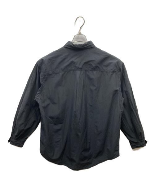 SARTO（サルト）SARTO (サルト) SILK COTTON PLAIN OVER SHIRT シルクコットンプレーンオーバーシャツ ブラック サイズ:Lの古着・服飾アイテム