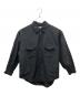 SARTO（サルト）の古着「SILK COTTON PLAIN OVER SHIRT シルクコットンプレーンオーバーシャツ」｜ブラック
