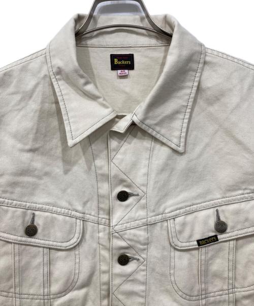 BACKERS（バッカーズ）Backers (バッカーズ) 刺繍コットンワークジャケット アイボリー サイズ:40の古着・服飾アイテム