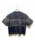 sacai（サカイ）の古着「ブラックボーダーシースルー 半袖 Tシャツ」｜ブラック