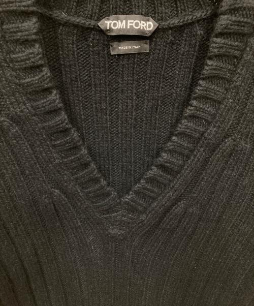 TOM FORD（トムフォード）TOM FORD (トムフォード) Vネックニット ブラック サイズ:48の古着・服飾アイテム