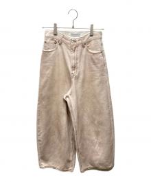 moussy（マウジー）の古着「DIRTY COCOON バギー デニムパンツ」｜ベージュ