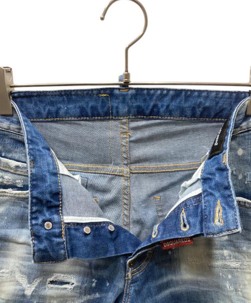 DSQUARED2（ディースクエアード）DSQUARED2 (ディースクエアード) ダメージ加工デニムパンツ ブルー サイズ:42の古着・服飾アイテム