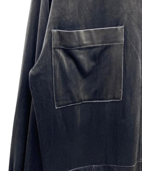 YAECA（ヤエカ）YAECA (ヤエカ) Fastener slit velours jumpsuit / ファスナースリットジャンプスーツ グレー サイズ:38の古着・服飾アイテム