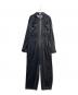 YAECA（ヤエカ）の古着「Fastener slit velours jumpsuit / ファスナースリットジャンプスーツ」｜グレー