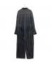YAECA (ヤエカ) Fastener slit velours jumpsuit / ファスナースリットジャンプスーツ グレー サイズ:38：6000円