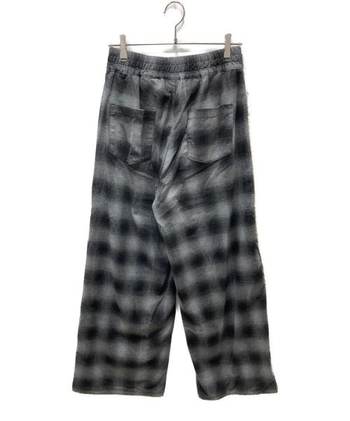 MAISON SPECIAL（メゾンスペシャル）MAISON SPECIAL (メゾンスペシャル) Plaid Pattern Bicolor Denim Pants/チェックドッキングワイドデニムパンツ ブルー×グレー サイズ:38の古着・服飾アイテム