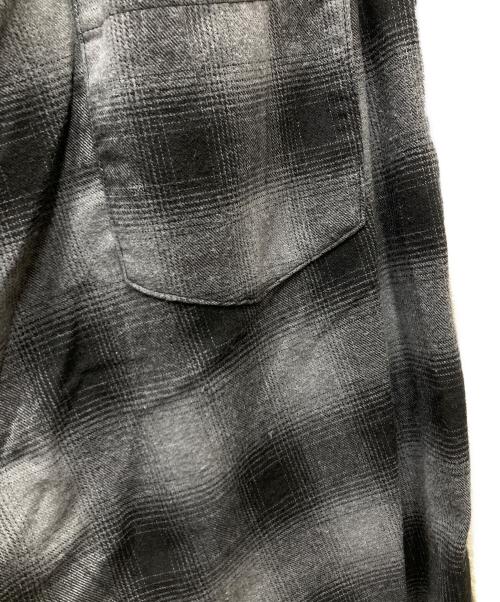 MAISON SPECIAL（メゾンスペシャル）MAISON SPECIAL (メゾンスペシャル) Plaid Pattern Bicolor Denim Pants/チェックドッキングワイドデニムパンツ ブルー×グレー サイズ:38の古着・服飾アイテム