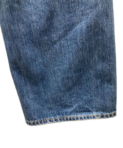 moussy（マウジー）moussy (マウジー) CROSS WAIST WIDE STRAIGHT デニムパンツ ブルー サイズ:SIZE 1の古着・服飾アイテム