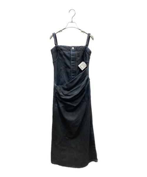 PRANK PROJECT（プランクプロジェクト）PRANK PROJECT (プランクプロジェクト) 2WAY Lame Denim Dress キャミソールワンピース インディゴ サイズ:36の古着・服飾アイテム