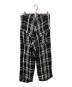 Y's (ワイズ) リネン チェック ハイウエストパンツ ブラック サイズ:1：12000円