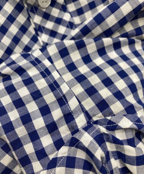 JUNYA WATANABE COMME des GARCONS（(ジュンヤワタナベ コムデギャルソン）JUNYA WATANABE COMME des GARCONS ((ジュンヤワタナベ コムデギャルソン) 変形ギンガムチェックシャツワンピース ホワイト×ネイビー サイズ:Sの古着・服飾アイテム