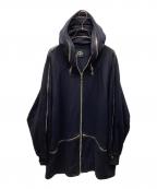 ACOUD by CHANUアクオド バイ チャヌ）の古着「ロングジップデザインパーカー」｜ネイビー