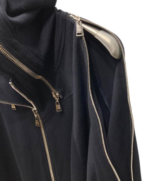 ACOUD by CHANU（アクオド バイ チャヌ）ACOUD by CHANU (アクオド バイ チャヌ) ロングジップデザインパーカー ネイビー サイズ:Freeの古着・服飾アイテム