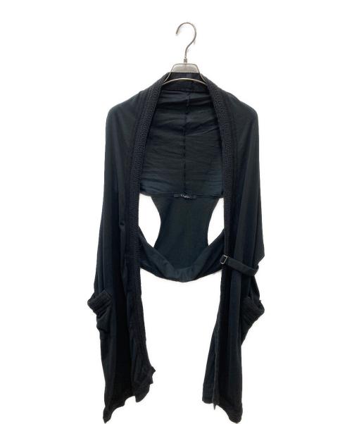 LIMI feu（リミフゥ）LIMI feu (リミフゥ) フロントロングデザインジレ ブラック サイズ:Sの古着・服飾アイテム