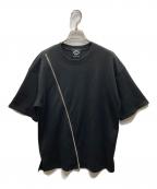 ACOUD by CHANUアクオド バイ チャヌ）の古着「ジップデザインTシャツ」｜ブラック