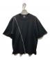ACOUD by CHANU（アクオド バイ チャヌ）の古着「ジップデザインTシャツ」｜ブラック