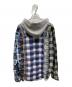 Rebuild by Needles (リビルドバイニードルス) Emptyroom Emptyroom コラボ 再構築パーカーシャツ ブルー サイズ:M：17000円
