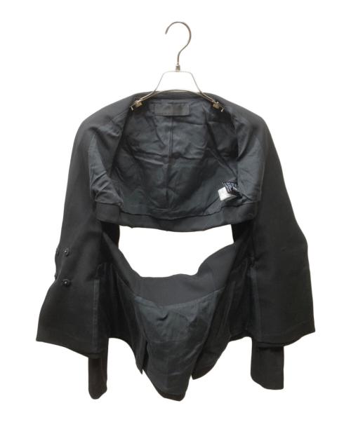 HAIDER ACKERMANN（ハイダーアッカーマン）HAIDER ACKERMANN (ハイダーアッカーマン) 変形ノーカラージャケット ブラック サイズ:36の古着・服飾アイテム