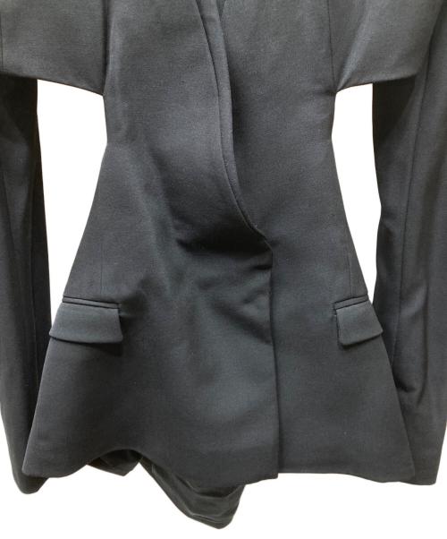 HAIDER ACKERMANN（ハイダーアッカーマン）HAIDER ACKERMANN (ハイダーアッカーマン) 変形ノーカラージャケット ブラック サイズ:36の古着・服飾アイテム