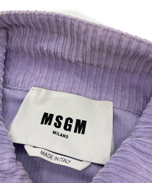 MSGM（エムエスジーエム）MSGM (エムエスジーエム) コーデュロイジャケット パープル サイズ:SIZE 48の古着・服飾アイテム