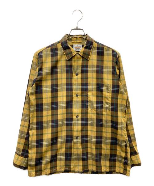 Mr Frederick（ミスターフレデリック）Mr Frederick (ミスターフレデリック) オープンカラーチェックシャツ イエロー サイズ:Mの古着・服飾アイテム