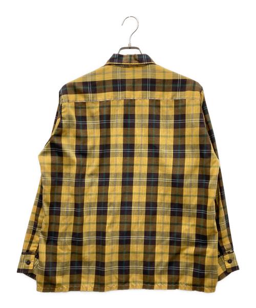Mr Frederick（ミスターフレデリック）Mr Frederick (ミスターフレデリック) オープンカラーチェックシャツ イエロー サイズ:Mの古着・服飾アイテム