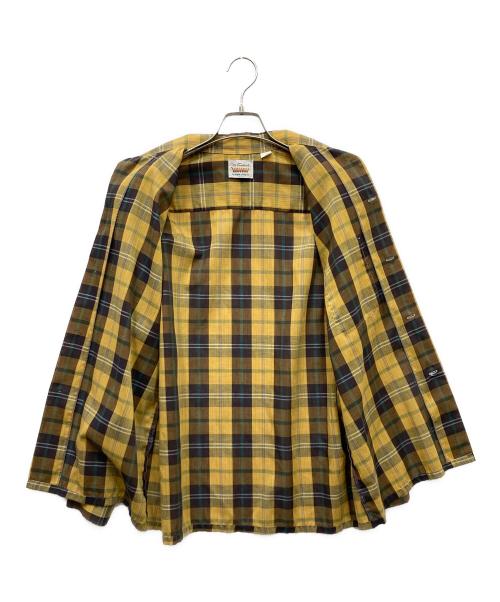 Mr Frederick（ミスターフレデリック）Mr Frederick (ミスターフレデリック) オープンカラーチェックシャツ イエロー サイズ:Mの古着・服飾アイテム