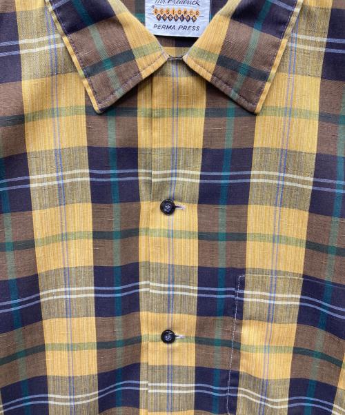 Mr Frederick（ミスターフレデリック）Mr Frederick (ミスターフレデリック) オープンカラーチェックシャツ イエロー サイズ:Mの古着・服飾アイテム