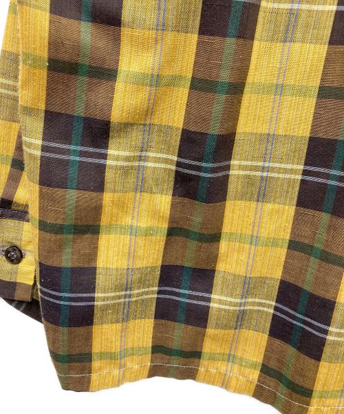 Mr Frederick（ミスターフレデリック）Mr Frederick (ミスターフレデリック) オープンカラーチェックシャツ イエロー サイズ:Mの古着・服飾アイテム