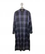 AURALEEオーラリー）の古着「SUPER LIGHT WOOL CHECK MAXI ONE-PIECE」｜ブラック