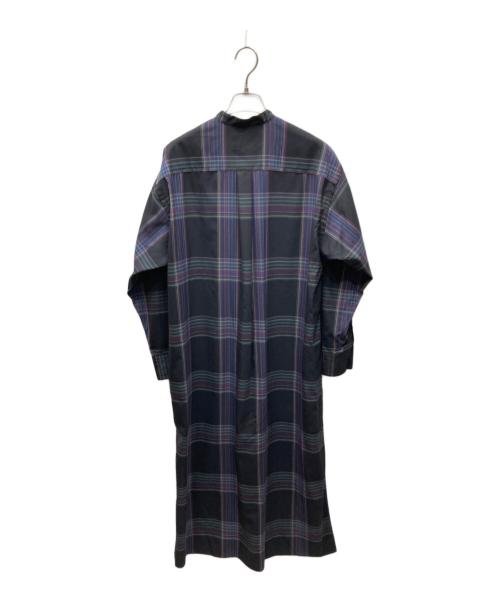 AURALEE（オーラリー）AURALEE (オーラリー) SUPER LIGHT WOOL CHECK MAXI ONE-PIECE ブラックの古着・服飾アイテム