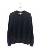 COMME des GARCONS SHIRTコムデギャルソンシャツ）の古着「ウールニット」｜ブラック×ブルー
