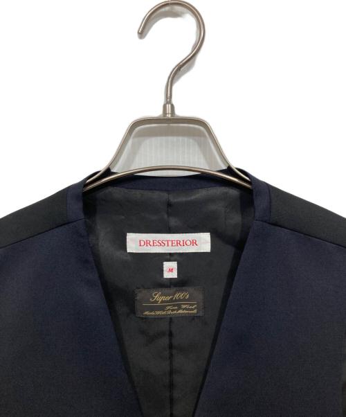 DRESSTERIOR（ドレステリア）DRESSTERIOR (ドレステリア) Super100 ウールジレ ネイビー サイズ:Mの古着・服飾アイテム