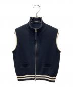 Matin Kimマーティン・キム）の古着「SPELL POINT STRIPE KNIT VEST/ニットベスト」｜ブラック