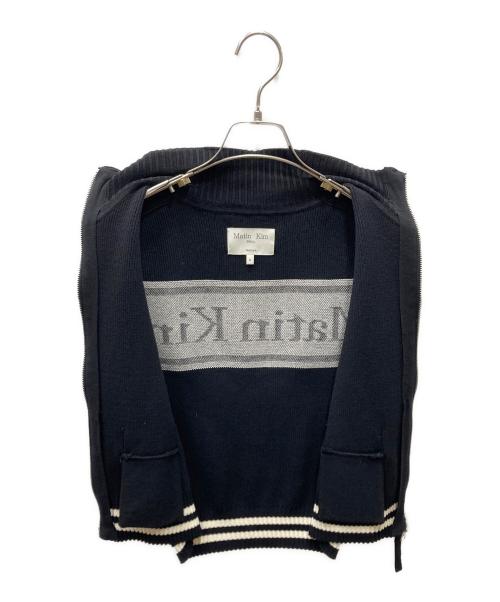 Matin Kim（マーティン・キム）Matin Kim (マーティン・キム) SPELL POINT STRIPE KNIT VEST/ニットベスト ブラック サイズ:Sの古着・服飾アイテム