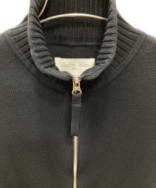 Matin Kim（マーティン・キム）Matin Kim (マーティン・キム) SPELL POINT STRIPE KNIT VEST/ニットベスト ブラック サイズ:Sの古着・服飾アイテム