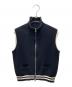 Matin Kim（マーティン・キム）の古着「SPELL POINT STRIPE KNIT VEST/ニットベスト」｜ブラック