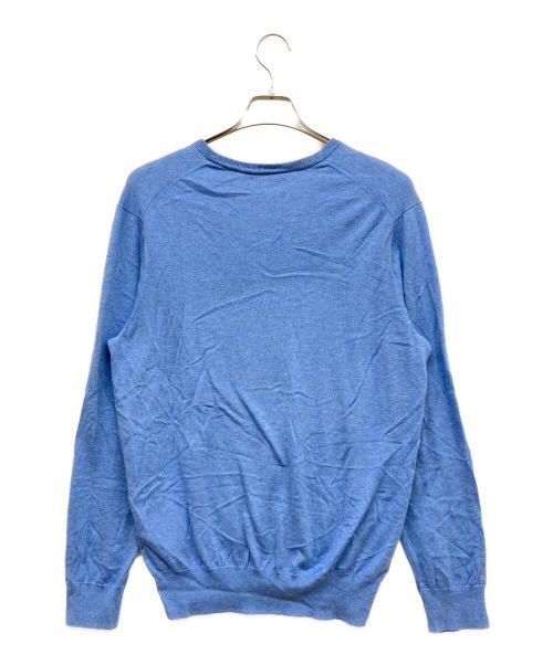 POLO RALPH LAUREN（ポロ・ラルフローレン）POLO RALPH LAUREN (ポロ・ラルフローレン) Vネックニット ブルー サイズ:Mの古着・服飾アイテム