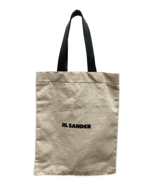 JIL SANDER（ジルサンダー）JIL SANDER (ジルサンダー) キャンバストートバッグ アイボリー×ブラックの古着・服飾アイテム