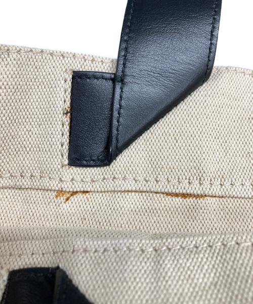 JIL SANDER（ジルサンダー）JIL SANDER (ジルサンダー) キャンバストートバッグ アイボリー×ブラックの古着・服飾アイテム