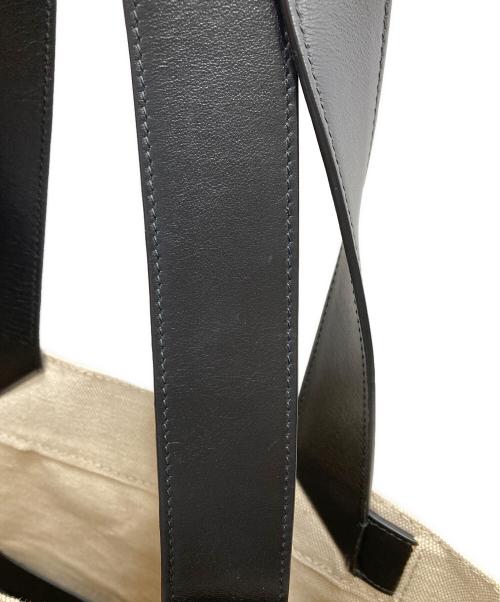 JIL SANDER（ジルサンダー）JIL SANDER (ジルサンダー) キャンバストートバッグ アイボリー×ブラックの古着・服飾アイテム