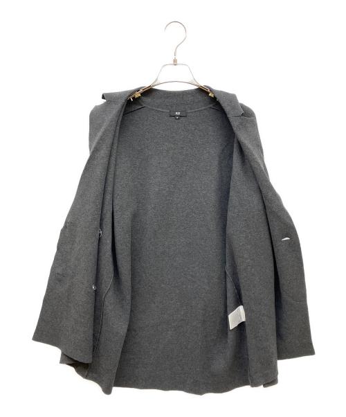 PLST（プラステ）PLST (プラステ) レーヨン混ニットジャケット グレー サイズ:Mの古着・服飾アイテム