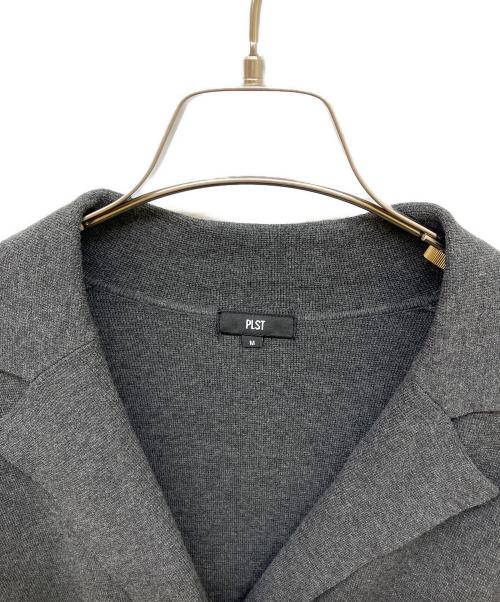 PLST（プラステ）PLST (プラステ) レーヨン混ニットジャケット グレー サイズ:Mの古着・服飾アイテム