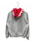 Supreme (シュプリーム) Contrast Hooded Sweatshirt グレー×レッド サイズ:S：14000円
