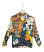WACKO MARIA×Jean-Michel Basquiatワコマリア×ジャン ミシェル バスキア）の古着「ロングスリーブレーヨンシャツ」｜マルチカラー