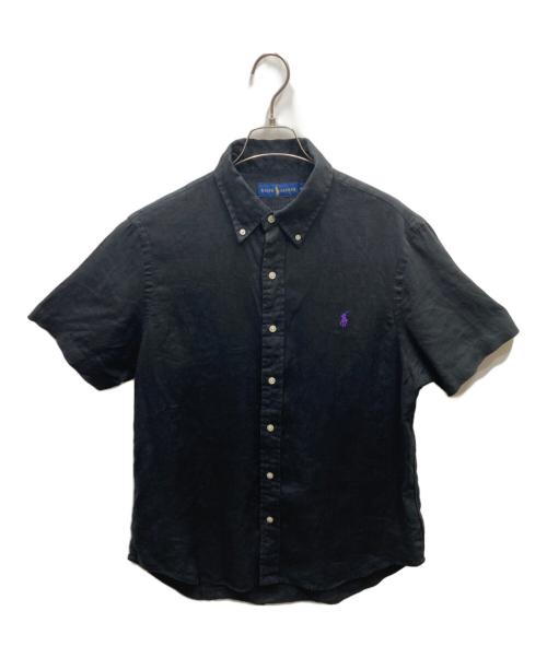 RALPH LAUREN（ラルフローレン）RALPH LAUREN (ラルフローレン) SSリネンボタンダウンシャツ ブラック サイズ:Mの古着・服飾アイテム