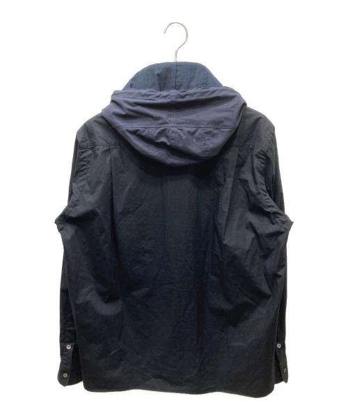 sacai（サカイ）sacai (サカイ) コットンポプリンジップフーディシャツ ネイビー サイズ:3の古着・服飾アイテム