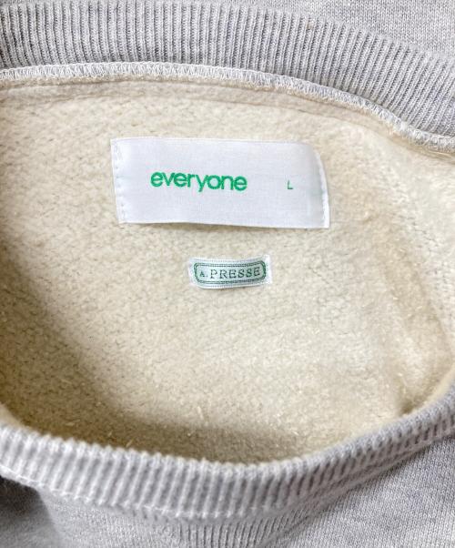 everyone（エブリワン）everyone (エブリワン) A.PRESSE (アプレッセ) Vintage Attached Hood Sweat Parka グレー サイズ:Lの古着・服飾アイテム